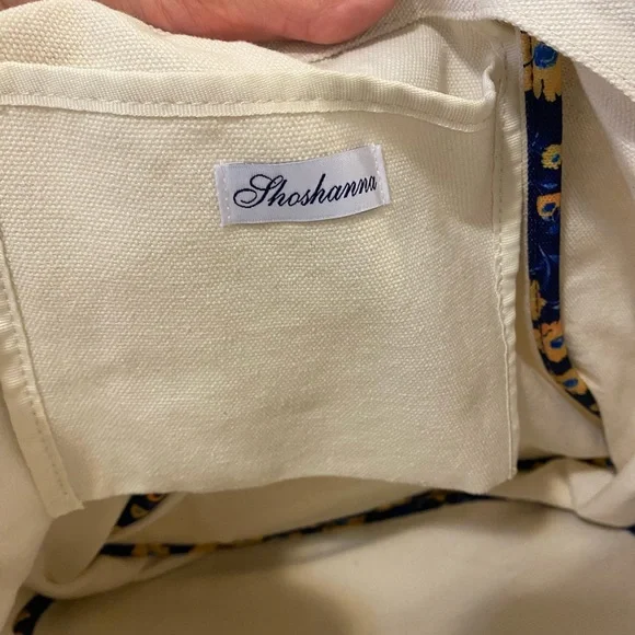 2 FOR $20 Shoshanna Bags Daisy Daydream Canvas Tote Bag Beach Floral NEW - Picture 5 of 9